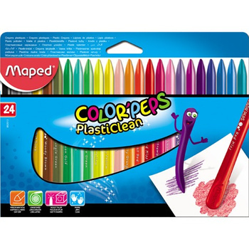 KREDKI PLASTIKOWE MAPED COLORPEPS 24 KOLORÓW