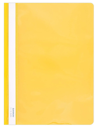 Skoroszyt DONAU, PVC, A4, twardy, 150/160mikr., żółty