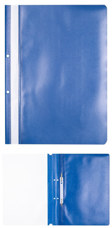 Skoroszyt OFFICE PRODUCTS, PP, A4, 2 otwory, 100/170mikr, wpinany, czerwony