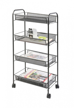 Stojak na dokumenty Q-Connect 4 półki metalowy czarny