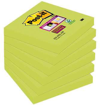 KARTECZKI POST-IT SUPER STICKY 76x76mm ZIELONE (6x90)