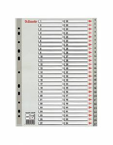 PRZEKŁADKI PP ESSELTE A4 1-54 SZARE