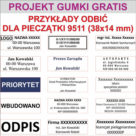 Pieczątka Trodat Pocket Printy 9511 (wkład mix) różowo-turkusowa