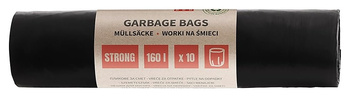 Worki na śmieci DONAU ECO, mocne (LDPE), 160l, 10 szt., czarne