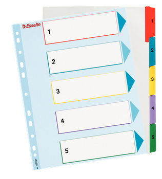 PRZEKŁADKI MYLAR ESSELTE A4 1-5