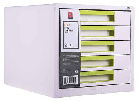 Pojemnik 5 szuflad Deli Rio biało-zielony