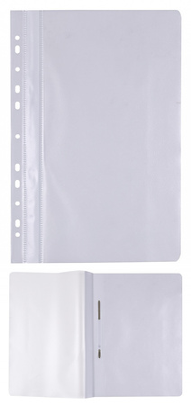 Skoroszyt OFFICE PRODUCTS, PP, A4, miękki, 100/170mikr., wpinany, granatowy