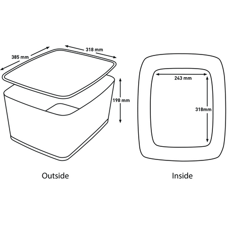 POJEMNIK LEITZ MyBOX 318x198x385mm BIAŁO-SZARY