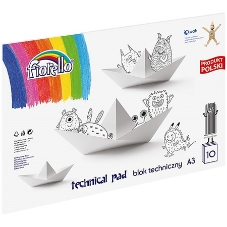 Blok rysunkowy Fiorello A3/10k biały