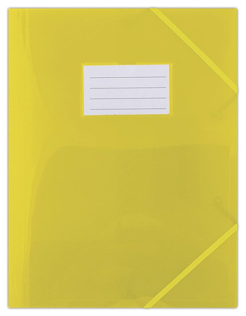 Teczka z gumką DONAU, PP, A4, 480mikr., 3-skrz., półtransparentna dymna