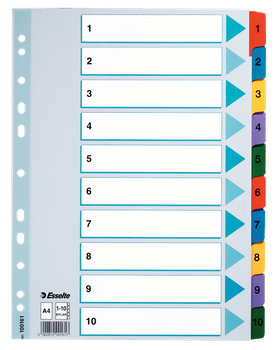 PRZEKŁADKI MYLAR ESSELTE A4 1-10