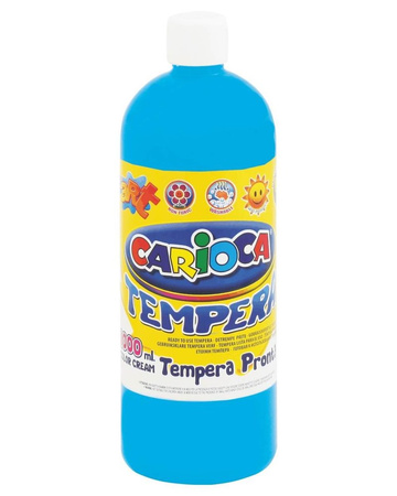 Farba tempera Carioca 1000ml jasnoniebieska