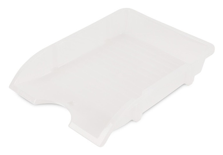 Szufladka na biurko DONAU, niełamliwa, PP, A4, transparentny biały