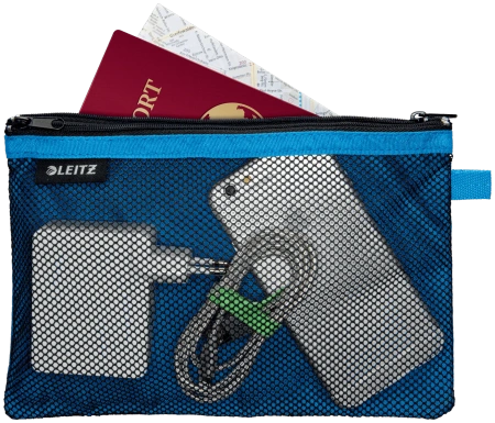 Saszetka Leitz Wow 15x23cm 2 kieszonki niebieska