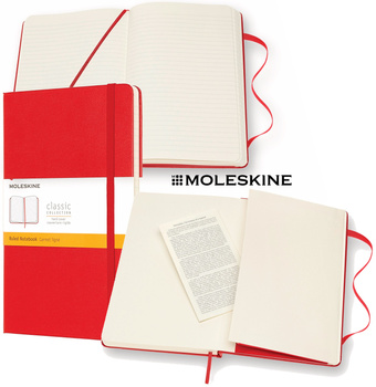 Notatnik Moleskine Classic L (13x21cm) linie czerwony