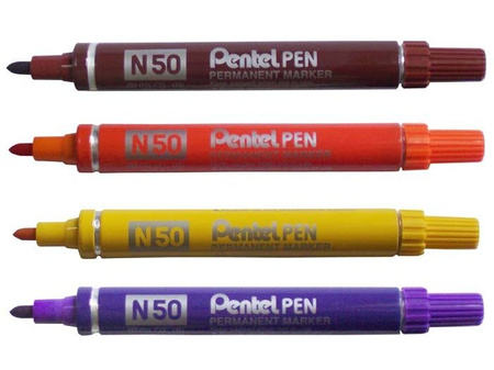 MARKER PERMANENTNY PENTEL N50 CZERWONY