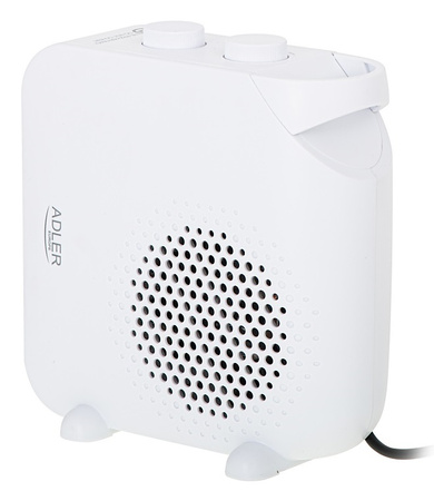 Termowentylator ADLER AD 7725w, z regulacją siły nadmuchu, biały