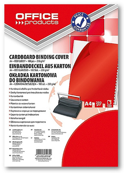 Okładki do bindowania Office Products Chromo A4 czerwone (100)