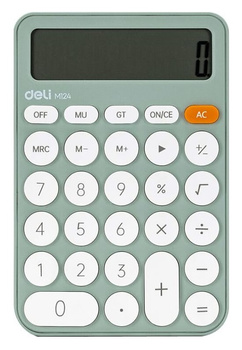 Kalkulator Deli M124 zielony