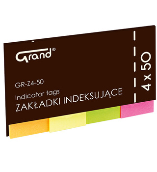 Zakładki Grand 20x50mm 4 kolory (4x50)