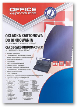 Okładki do bindowania Office Products Chromo A4 niebieskie (100)