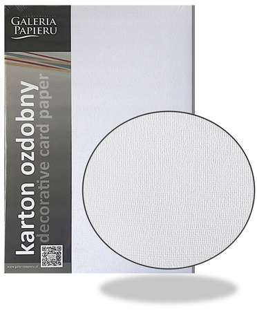 Karton ozdobny Galeria Papieru A4/220g Len biały (20)