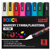 Markery z farbą plakatową Uni POSCA PC-3M 8 kolorów