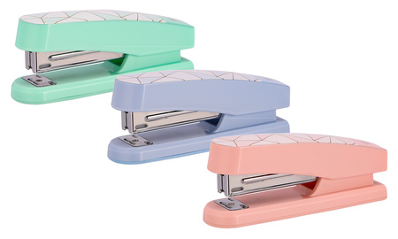 Zszywacz Deli Macaron niebieski