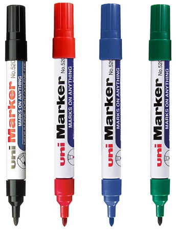 Marker permanentny Uni No.520F okrągły czarny