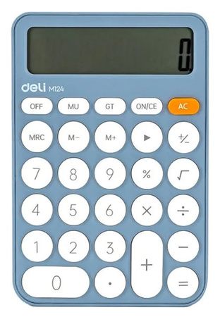 Kalkulator Deli M124 niebieski