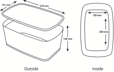 POJEMNIK LEITZ MyBOX 318x198x385mm BIAŁO-RÓŻOWY