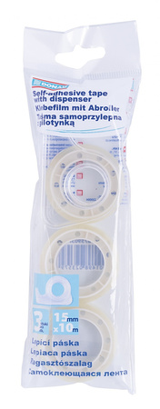 Taśma biurowa DONAU, 15mm, 10m, 3szt.