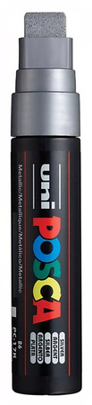 Marker z farbą plakatową Uni POSCA PC-17K 15mm srebrny
