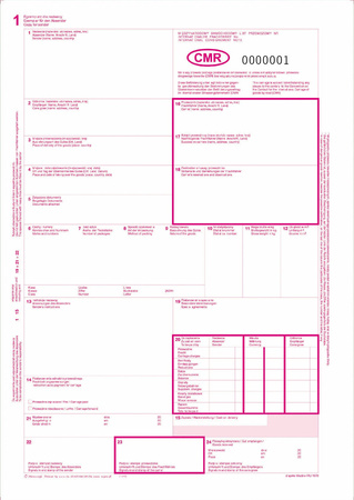 CMR MIĘDZYNARODOWY LIST PRZEWOZOWY A4 (O+5K) NUMEROWANY