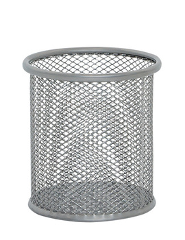 Pojemnik na długopisy Q-Connect metalowy srebrny