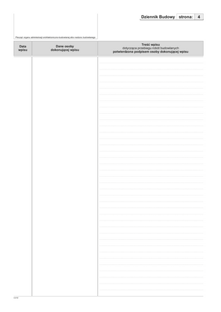 Dziennik budowy A4 (offset)