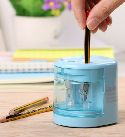 Temperówka na baterie Eagle EG-5161USB 2 otwory niebieska