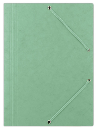 Teczka z gumką DONAU, preszpan, A4, 390gsm, 3-skrz., jasnozielona