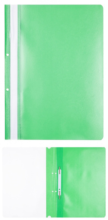 Skoroszyt OFFICE PRODUCTS, PP, A4, 2 otwory, 100/170mikr., wpinany, żółty