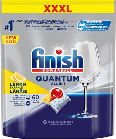 Kapsułki do zmywarki Finish Quantum All-in-1 Lemon (60)