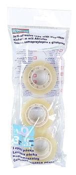 Taśma biurowa DONAU, 18mm, 33m, 3szt., z gilotyną