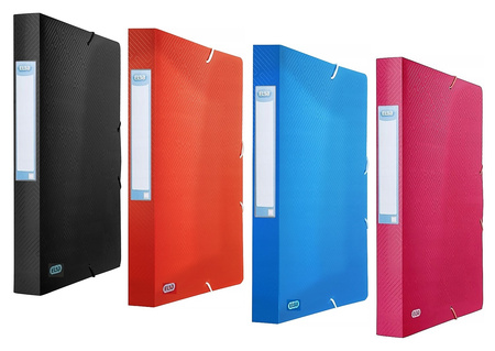 Teczka PP z gumką Elba A4/40mm czerwona