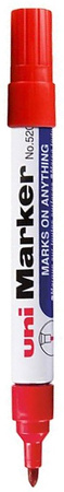 Marker permanentny Uni No.520F okrągły czerwony
