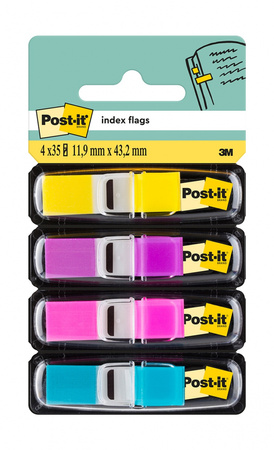 ZAKŁADKI POST-IT 12*43mm 4 KOLORY NEON (4*35)