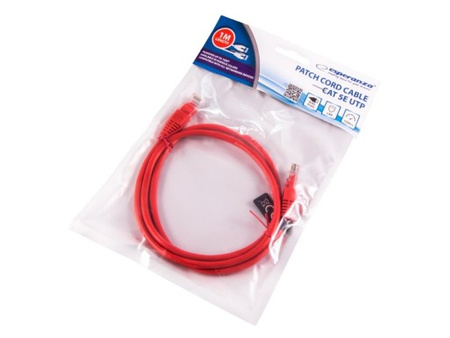 KABEL UTP ESPERANZA 5E/1m PATCH CORD NIEBIESKI