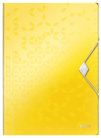 Teczka PP z gumką Leitz Wow A4/15mm żółta