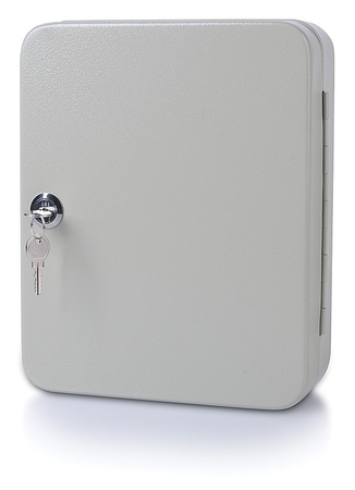 Szafka na klucze DONAU, na 48 kluczy, 250x200x80mm, szara