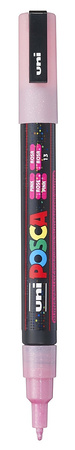 Marker z farbą plakatową Uni POSCA PC-3ML brokatowy różowy