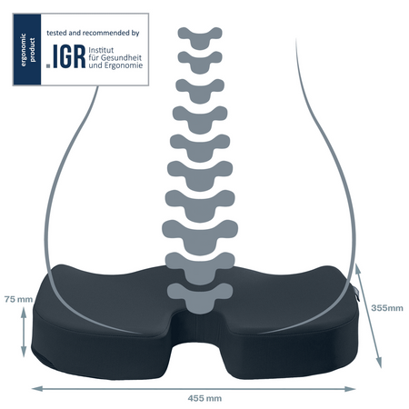 Poduszka do siedzenia Leitz Ergo Cosy aksamitny szary
