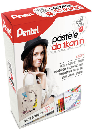 PASTELE DO TKANIN PENTEL 7 KOLORÓW + TORBA